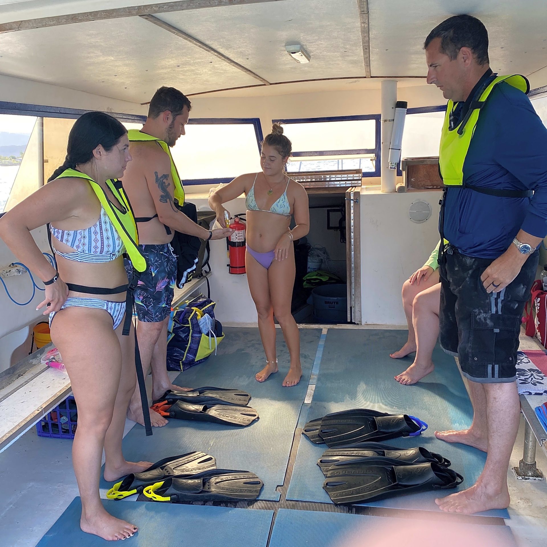 a group of people sitting at a table
